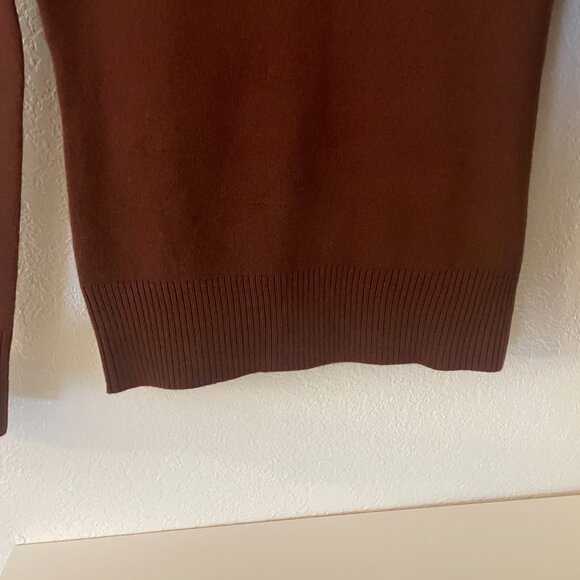 French Connection Babysoft Turtleneck Sweater, Chocolate Brown, Size XS - Picture 7 of 7